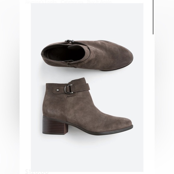 Naturalizer Shoes - NATURALIZER Drewe Suede Buckle Bootie - Size 9